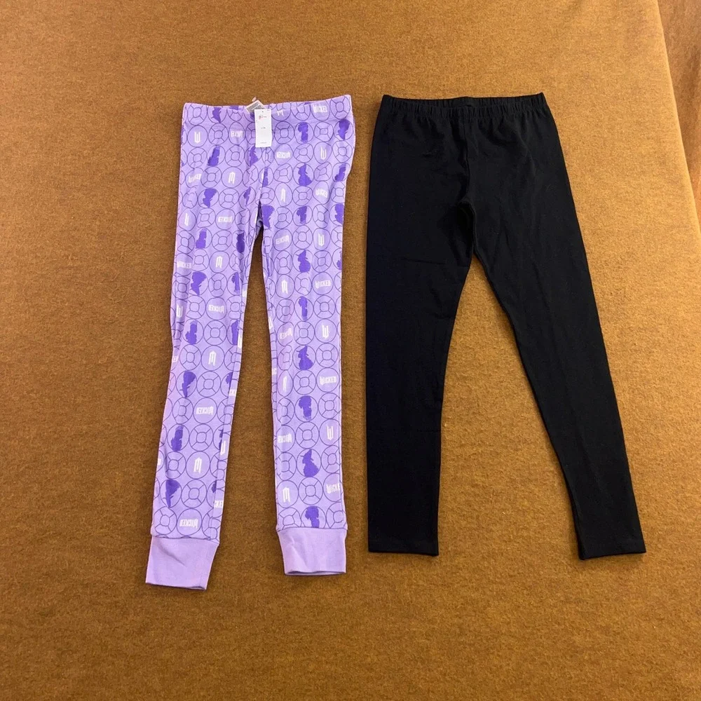 The Children's Place Girls 10 Purple Wicked & Black Leggings 2 Piece Set New